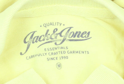 Jack & Jones Men's Yellow Short Sleeve Polo - M