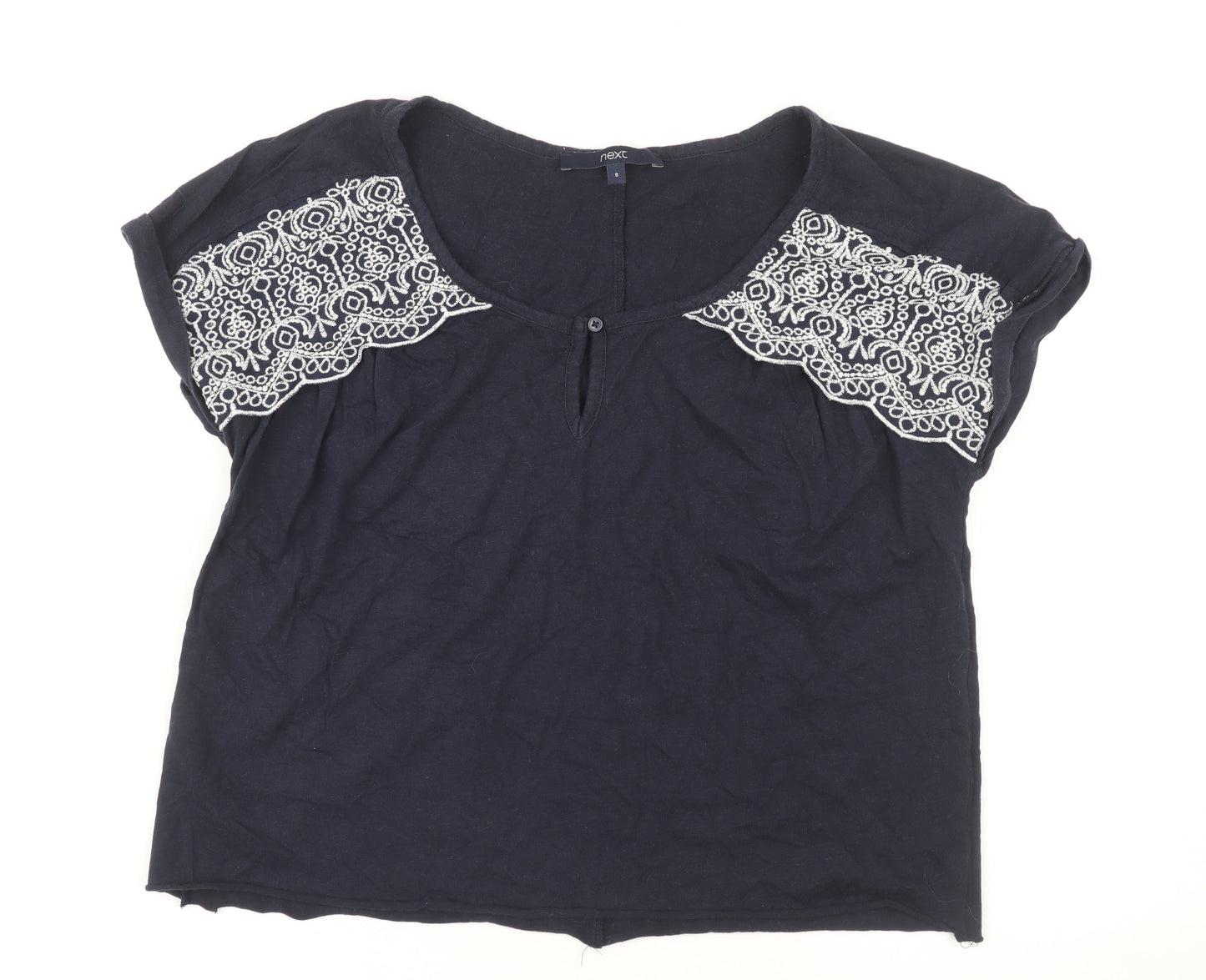 Womens UK Size 8 NEXT Black  T-Shirt