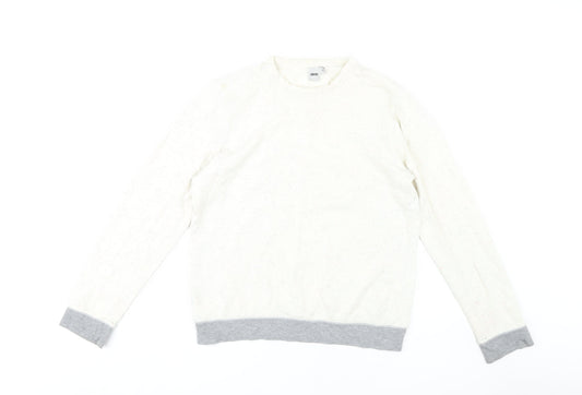 Mens UK Size M ASOS White Pullover Sweatshirt