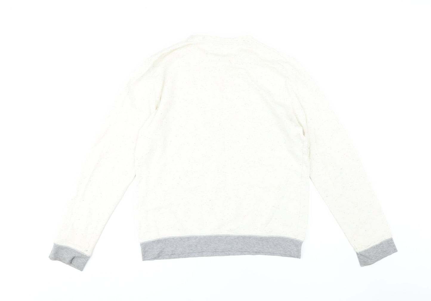 Mens UK Size M ASOS White Pullover Sweatshirt