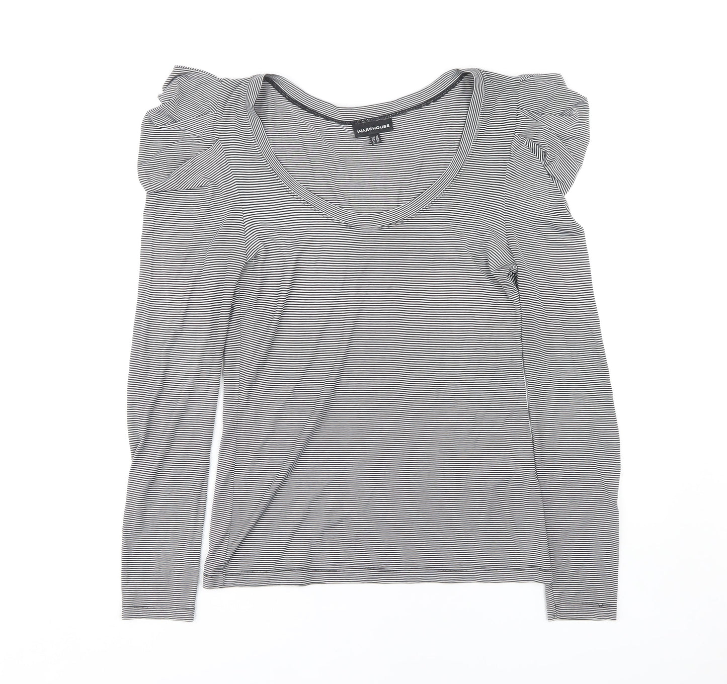 Womens UK Size 12 Warehouse Grey Basic Blouse