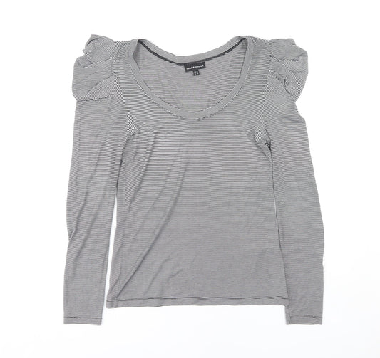 Womens UK Size 12 Warehouse Grey Basic Blouse