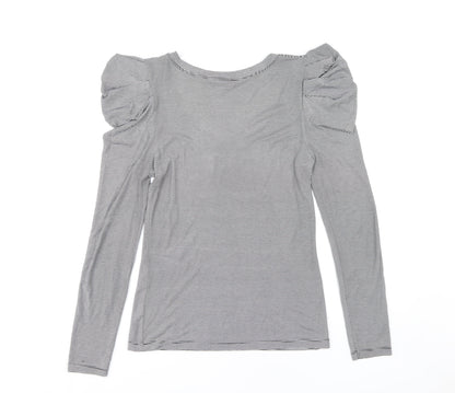 Womens UK Size 12 Warehouse Grey Basic Blouse