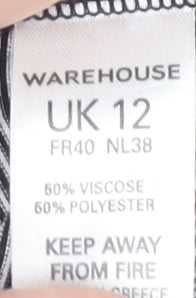 Womens UK Size 12 Warehouse Grey Basic Blouse