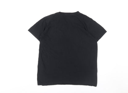 Elf Unisex Adults Black Christmas T-Shirt Size 14-16
