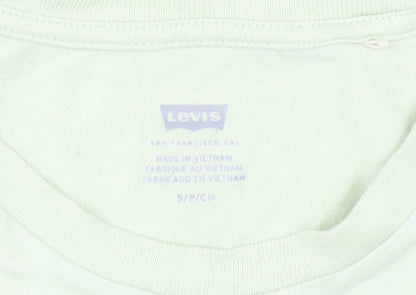 Womens UK Size S Levi's Green Basic T-Shirt