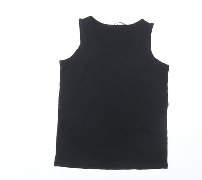 Womens UK Size M Smallshow Black Basic Tank