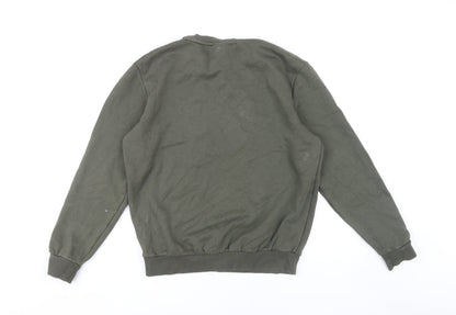Mens UK Size M PUMA Green Pullover Sweatshirt
