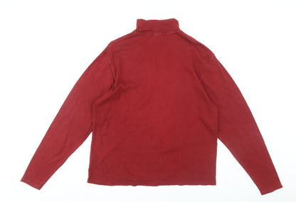 EWM Pure Classics Women's Red Mock Neck Top M