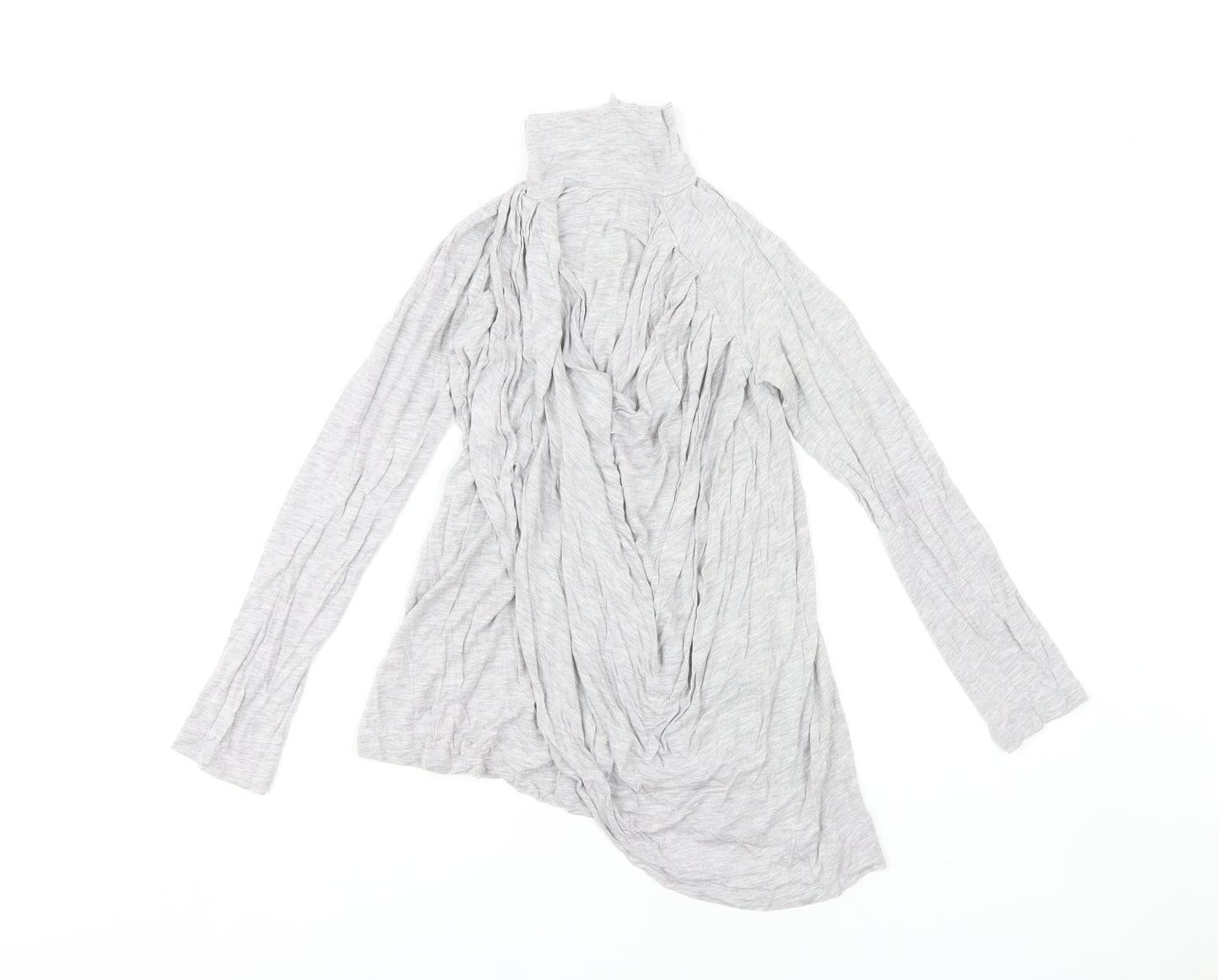 French Connection Women's Grey High Neck Blouse Size S