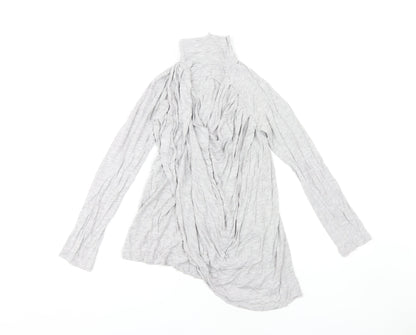 French Connection Women's Grey High Neck Blouse Size S