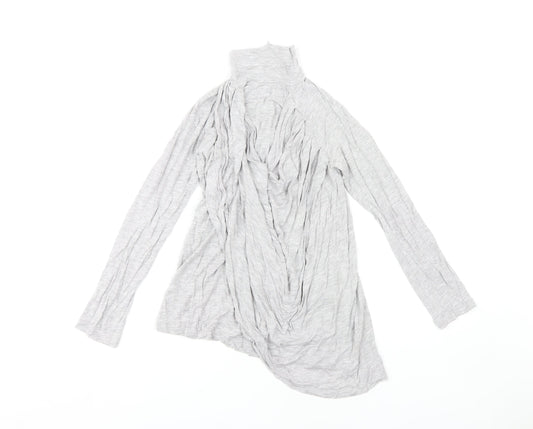 French Connection Women's Grey High Neck Blouse Size S