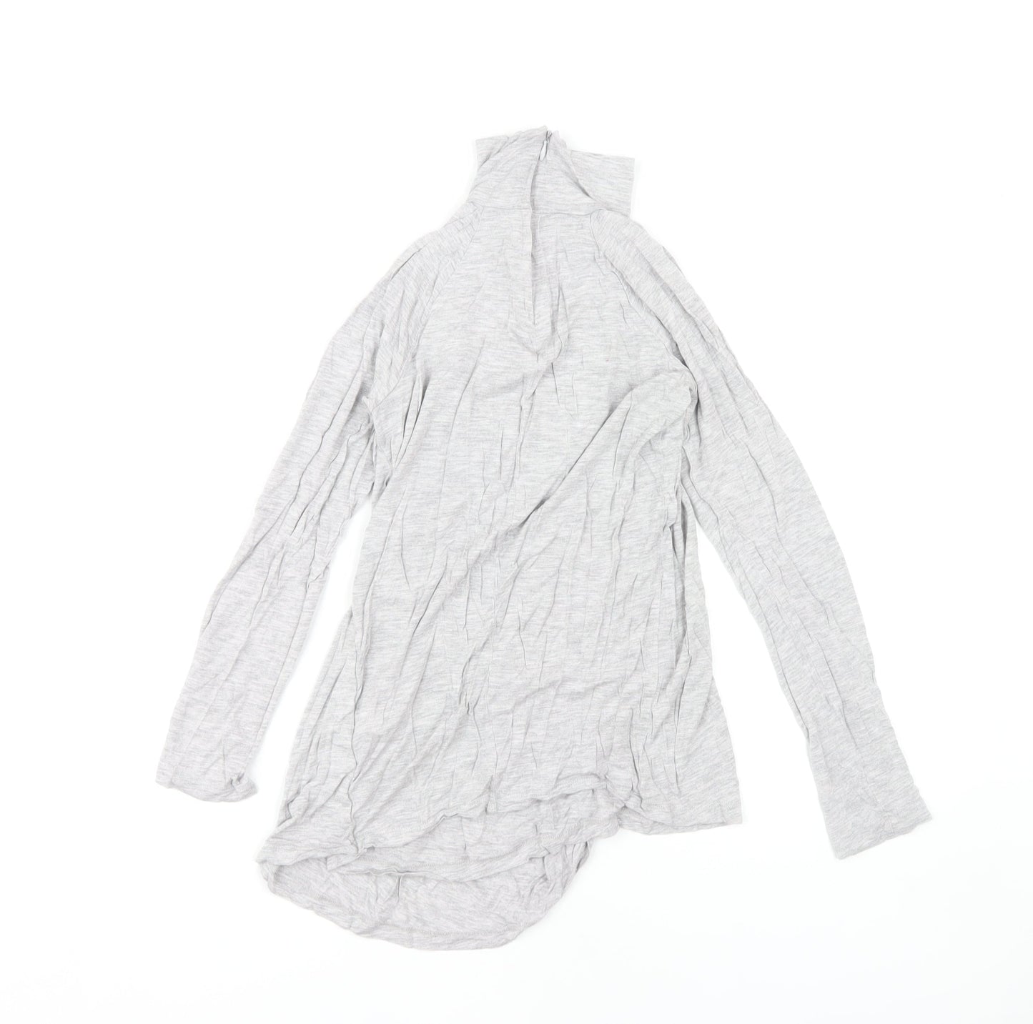 French Connection Women's Grey High Neck Blouse Size S