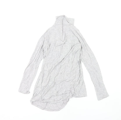 French Connection Women's Grey High Neck Blouse Size S