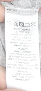 French Connection Women's Grey High Neck Blouse Size S