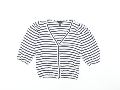 Womens UK Size 8 New Look Blue Cardigan Jumper