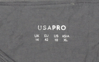 USAPRO Women's Grey T-Shirt Size 14 Round Neck