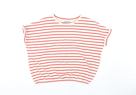 b.young Women's Red Striped Sleeveless T-Shirt M