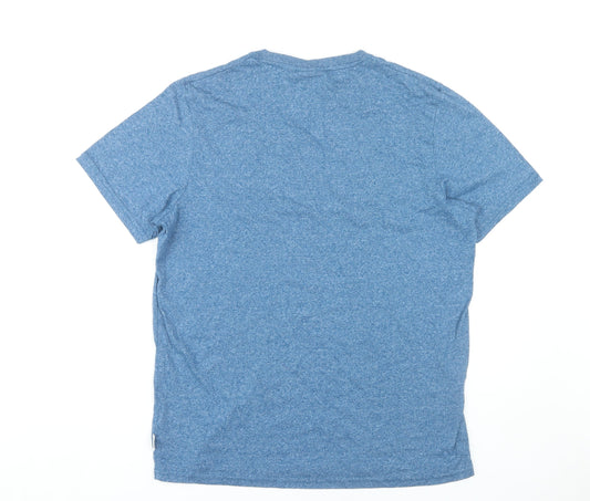 TOG24 Men's Blue Crew Neck Logo T-Shirt Size L