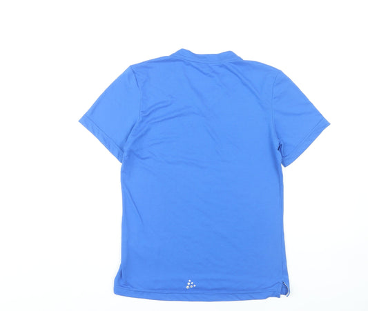 Craft Men's Blue XS Basic V-Neck T-Shirt Activewear