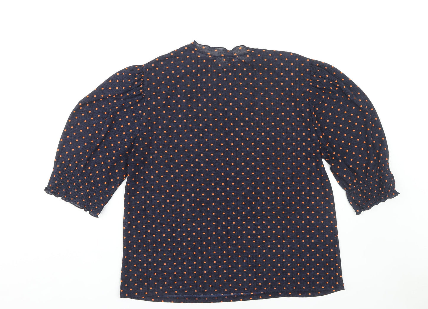 Womens UK Size M Zara Blue Basic Blouse