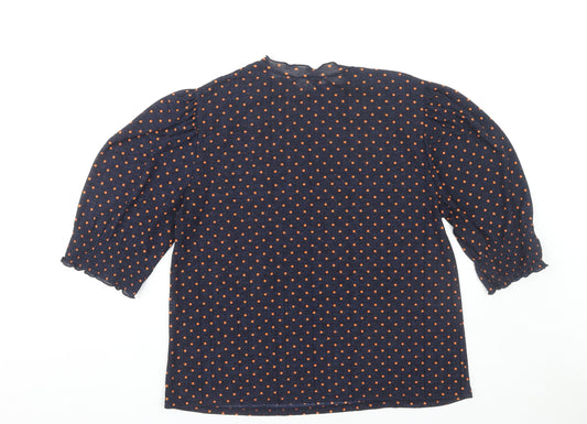 Womens UK Size M Zara Blue Basic Blouse