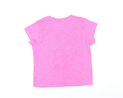 Disney Women's Pink Minnie Mouse Crew Neck T-Shirt Size 14-16