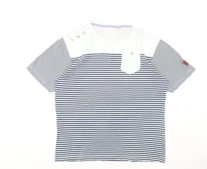 Smith & Jones Men's Multicoloured 2XL Striped T-Shirt