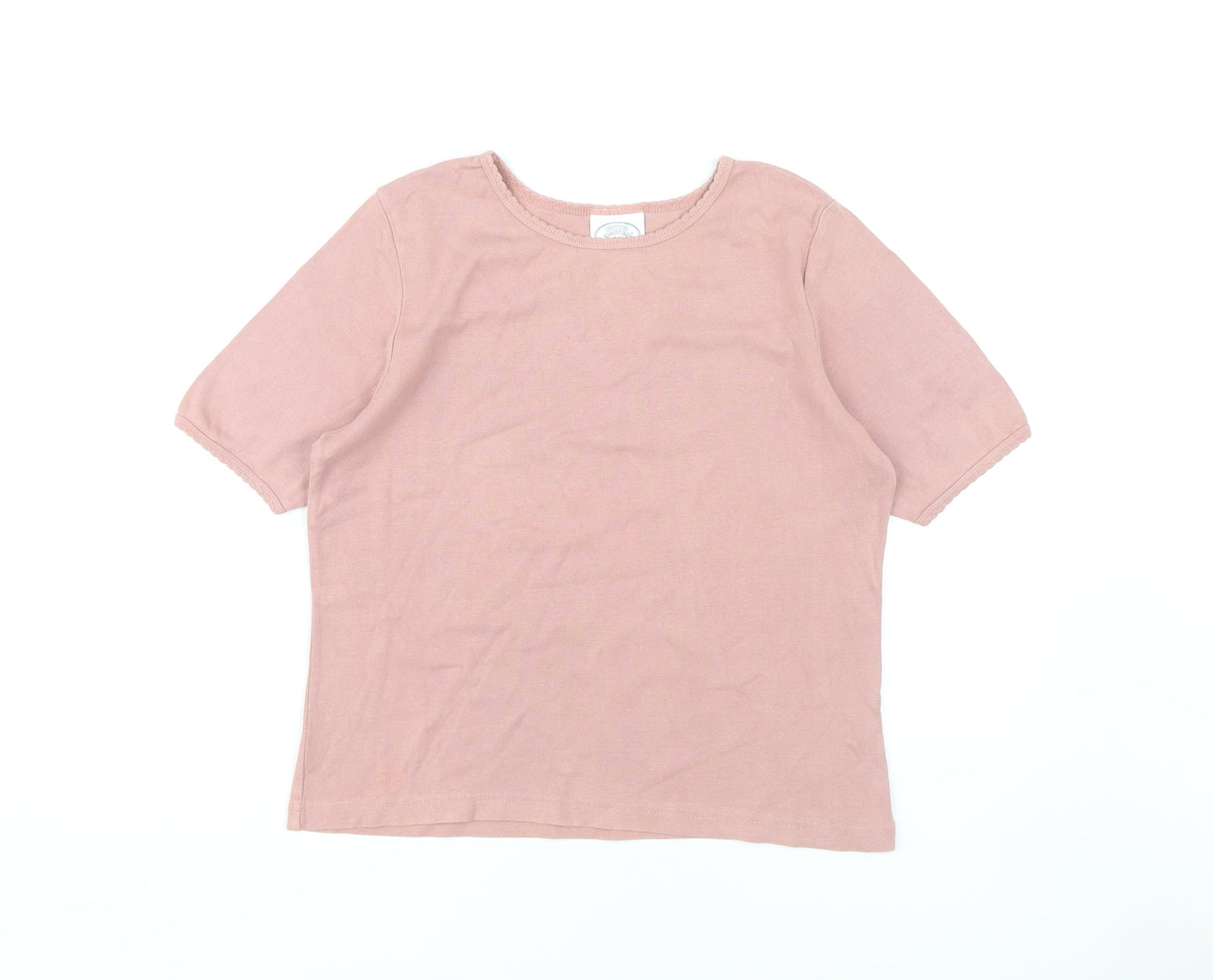 Laura Ashley Women's Pink Crew Neck T-Shirt M