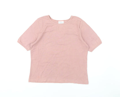 Laura Ashley Women's Pink Crew Neck T-Shirt M