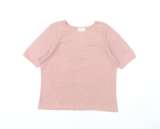Laura Ashley Women's Pink Crew Neck T-Shirt M