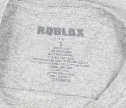 Roblox Boys Grey Graphic Print T-Shirt - Size S