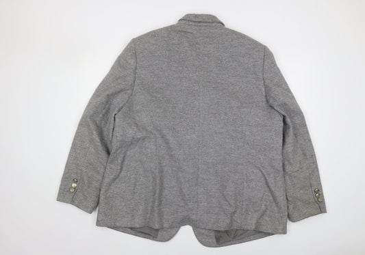 Basler Womens Grey Fur Suit Jacket Size 22