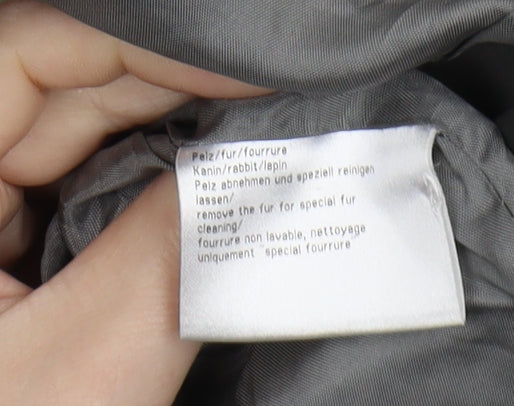 Basler Womens Grey Fur Suit Jacket Size 22