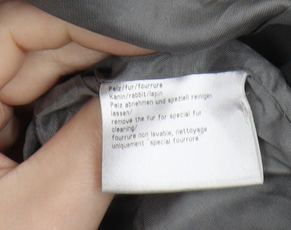 Basler Womens Grey Fur Suit Jacket Size 22