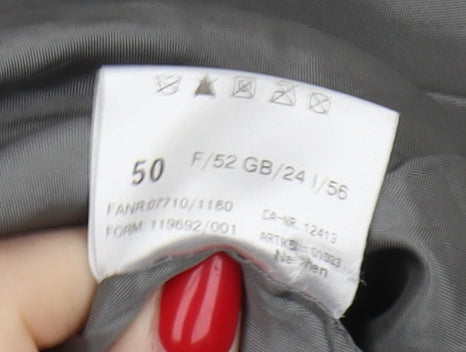 Basler Womens Grey Fur Suit Jacket Size 22