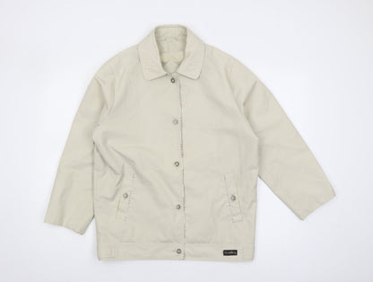 David Barry Women's Beige Button-Up Casual Jacket Size 10