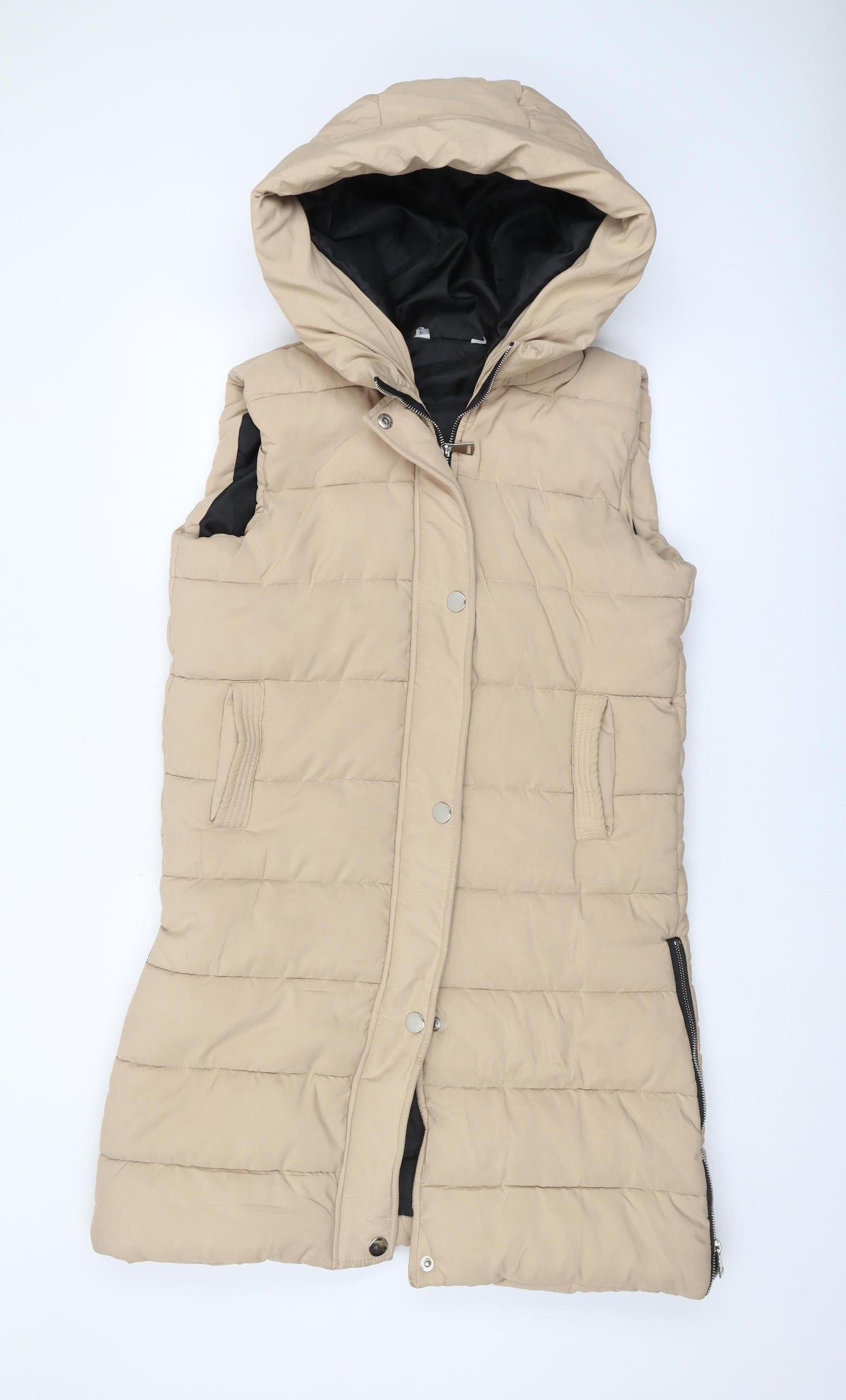 Apricot Women's Beige Puffer Waistcoat Size 10