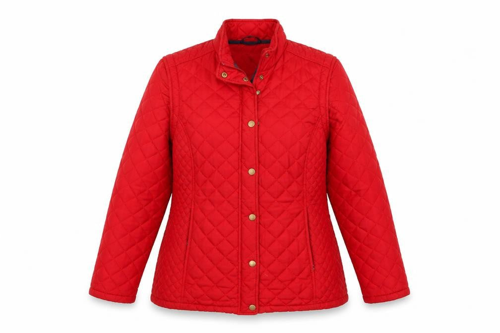 Womens UK Size 14 DASH Red Quilted Coat