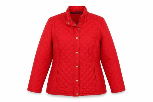 Womens UK Size 14 DASH Red Quilted Coat