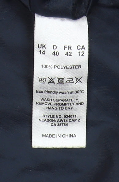 Dash Women's Red Quilted Mid-Length Jacket Size 14