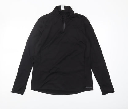 Decathlon Men's Black Pullover High Neck Sports Top