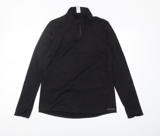 Decathlon Men's Black Pullover High Neck Sports Top