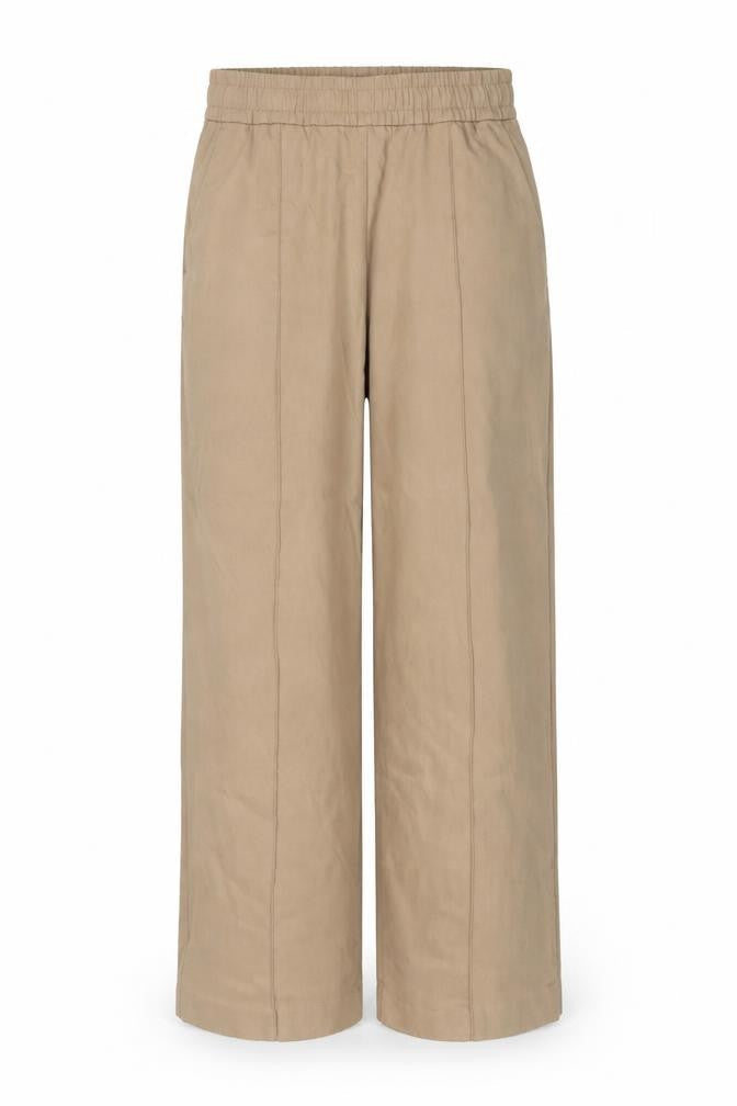 Womens UK Size M H&M Classic Fit Straight Beige Trousers