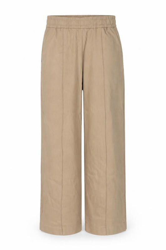Womens UK Size M H&M Classic Fit Straight Beige Trousers
