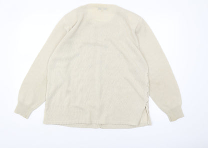 Affections Women's Beige Knit Cardigan L/XL