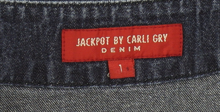 Jackpot by Carli Gry Women's Denim A-Line Skirt - Blue