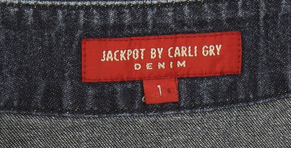 Jackpot by Carli Gry Women's Denim A-Line Skirt - Blue