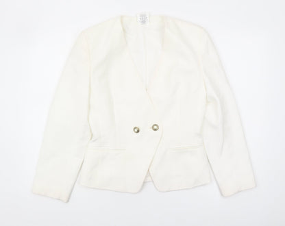 Womens UK Size 10 Alexon Regular Ivory Blazer