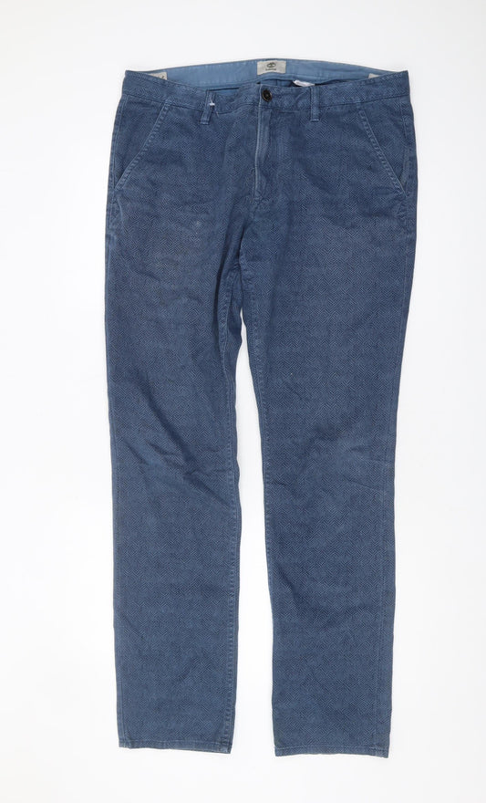 Timberland Men's Blue Trousers Size 36 Geometric